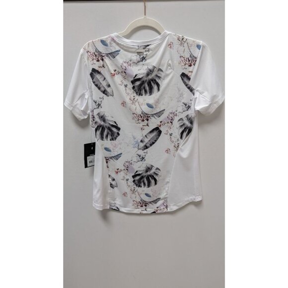 SUGOI White Monstera Floral Active T-Shirt - Picture 2 of 2
